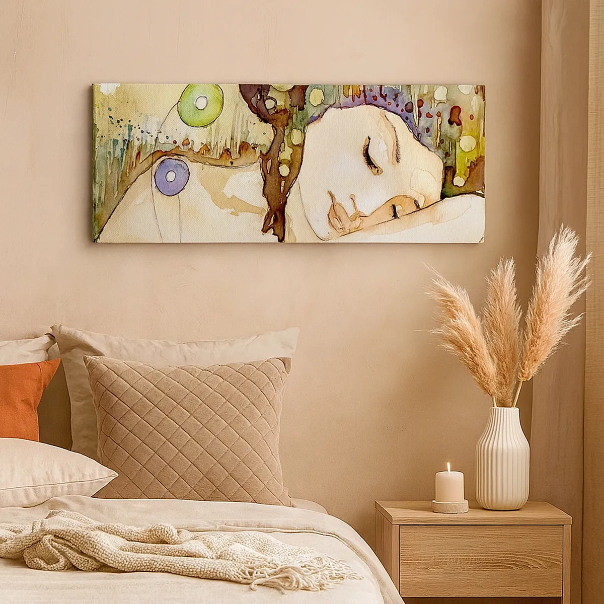 Bild auf Leinwand - Leinwandbild - Ein smaragd-violetter Traum - 30x30 cm