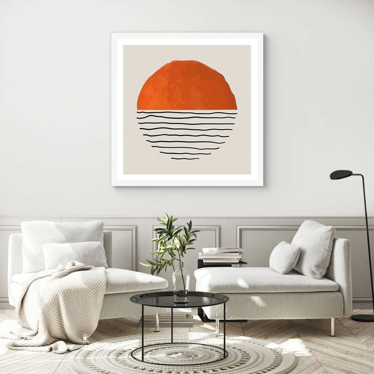 Poster in einem weißen Rahmen - Im japanischen Klima - 50x50 cm