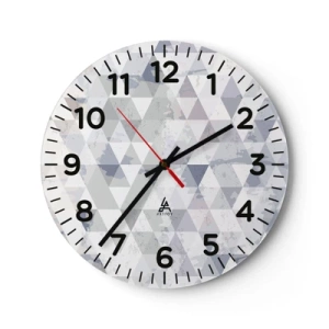 Wanduhr - Glasuhr - Im Rhythmus auf drei - 40x40 cm