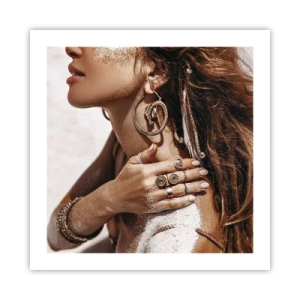 Poster - Königin des wilden Strandes - 50x50 cm