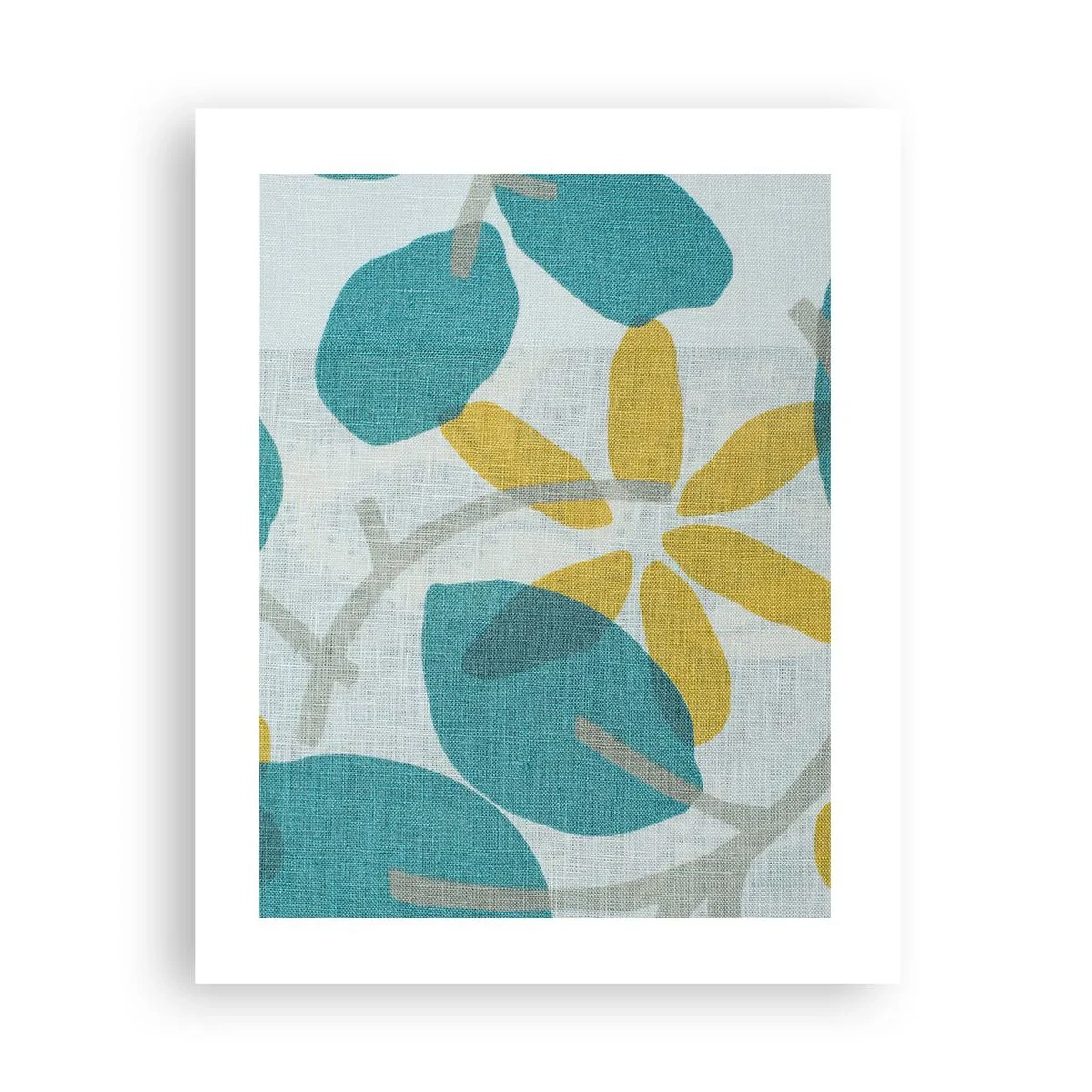 Poster - Unter den azurblauen Blättern - 40x50 cm