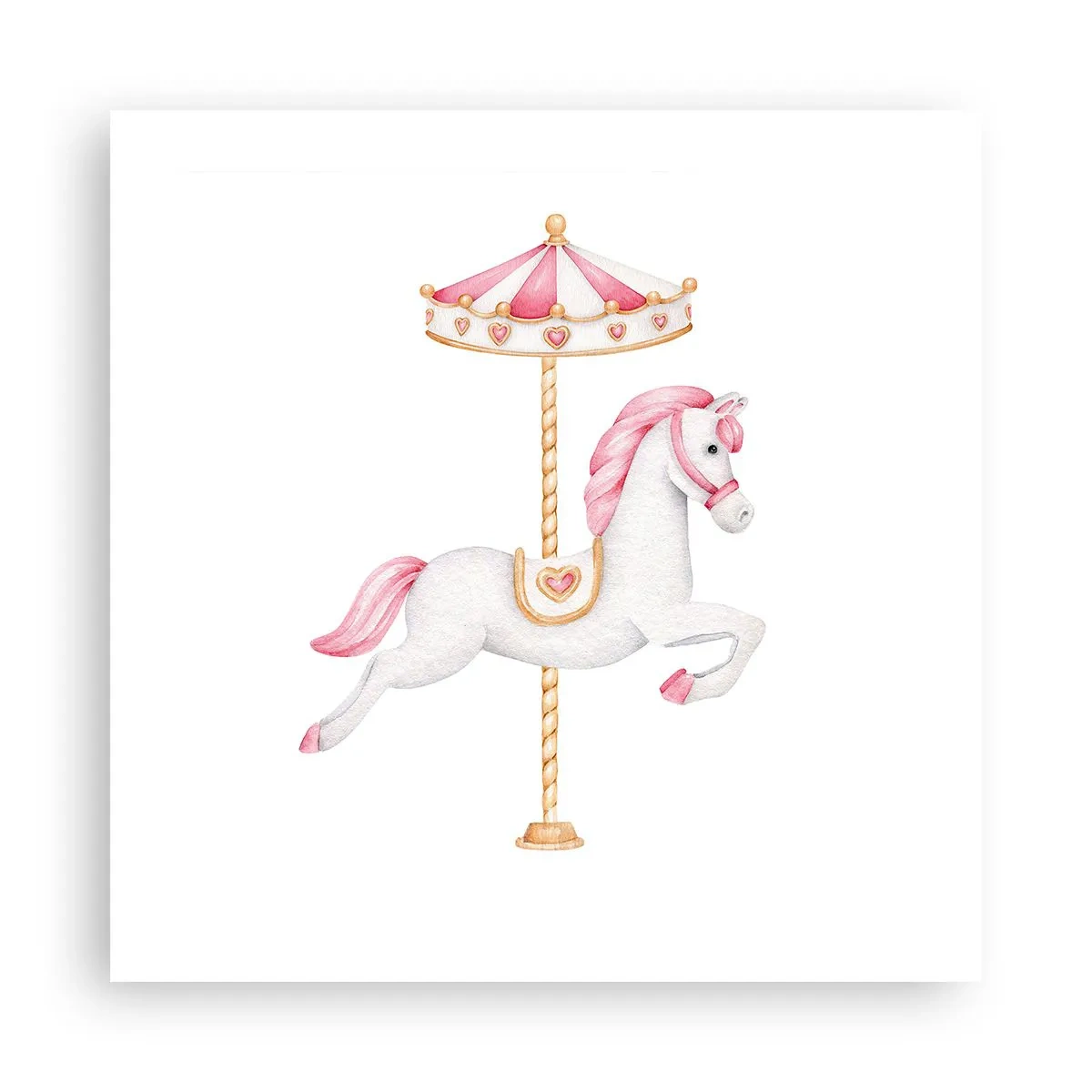 Poster - Er legte los - 50x50 cm