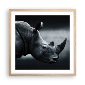 Poster in einem Rahmen aus heller Eiche - Richtiges Profil - 50x50 cm