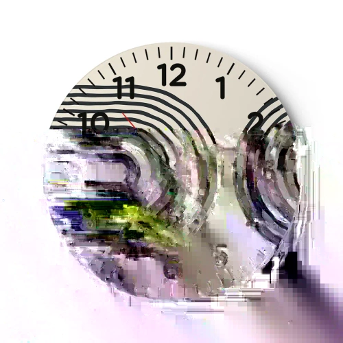 Wanduhr - Glasuhr - In einem Moment ... - 30x30 cm