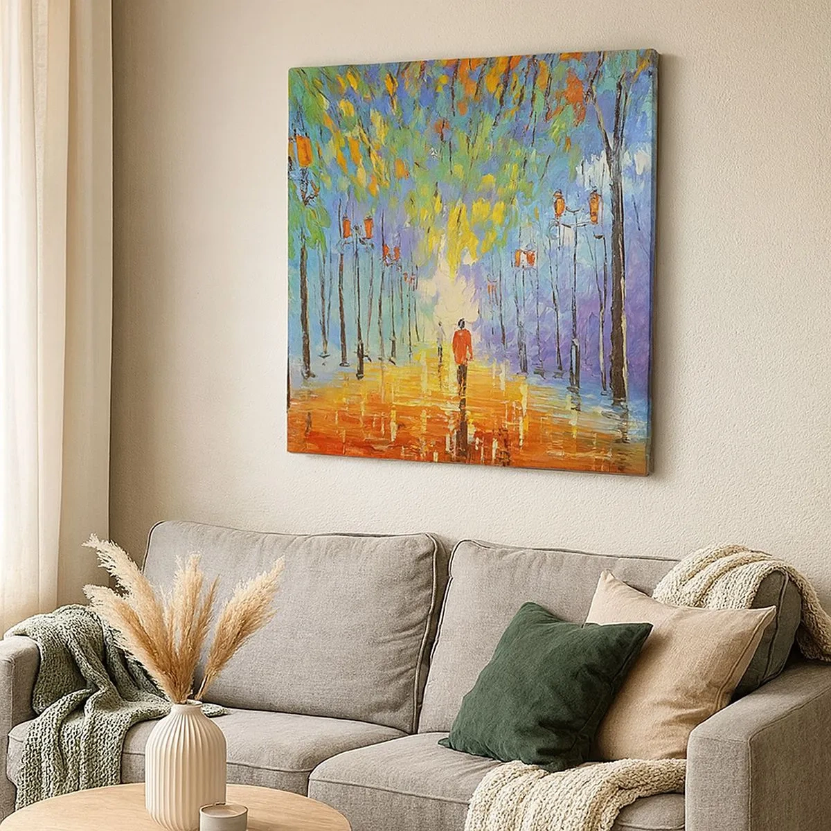 Bild auf Leinwand - Leinwandbild - Nachtlied des Regens - 30x30 cm