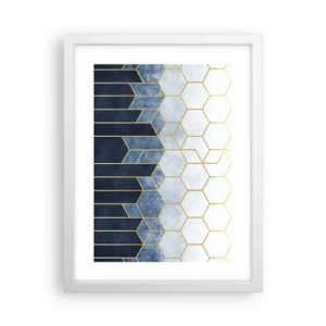 Poster in einem weißen Rahmen - Komposition im synkopischen Rhythmus - 30x40 cm