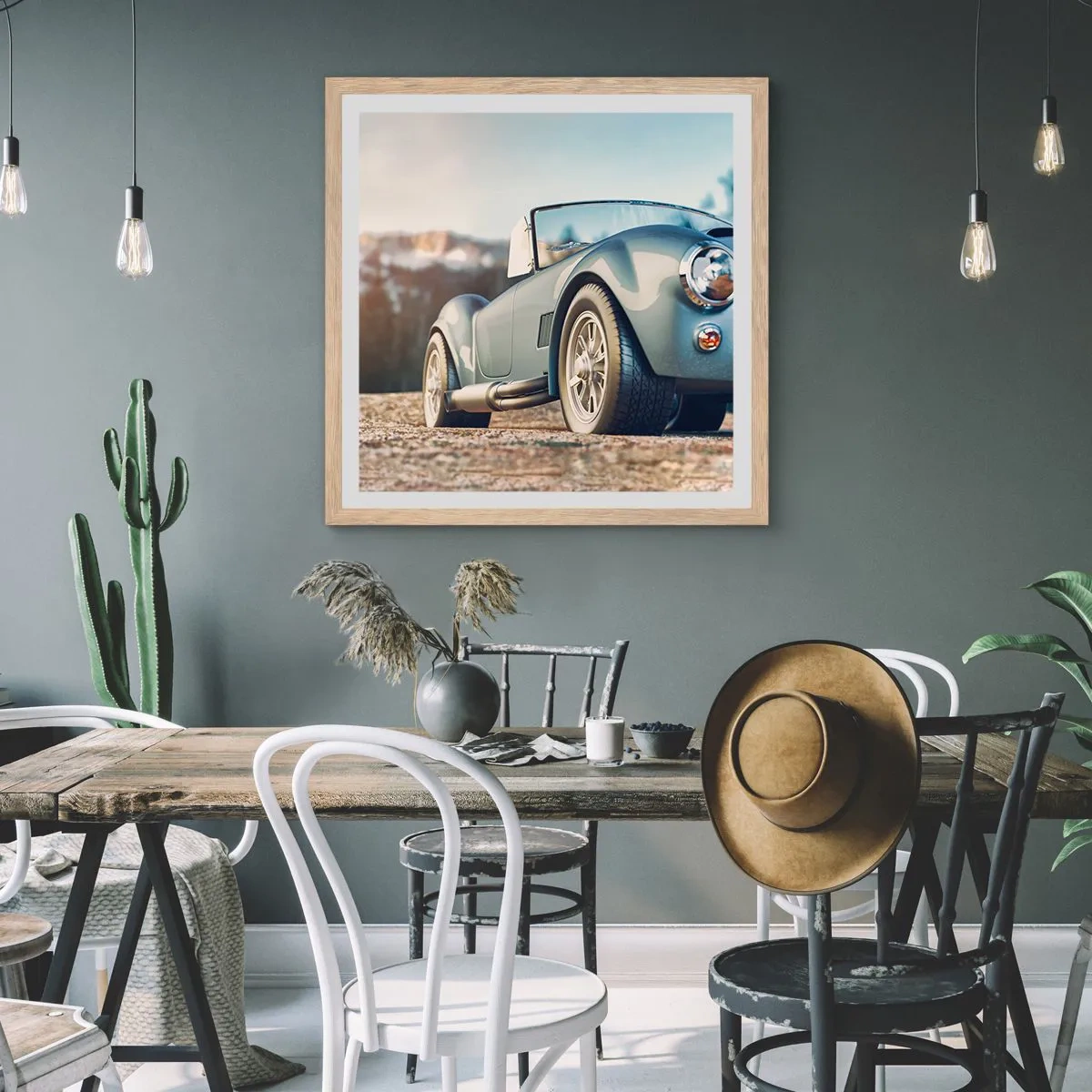 Poster in einem Rahmen aus heller Eiche - Denn Stil zählt - 40x40 cm