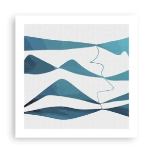 Poster - Abstraktion: türkisfarbene Verbindung - 50x50 cm