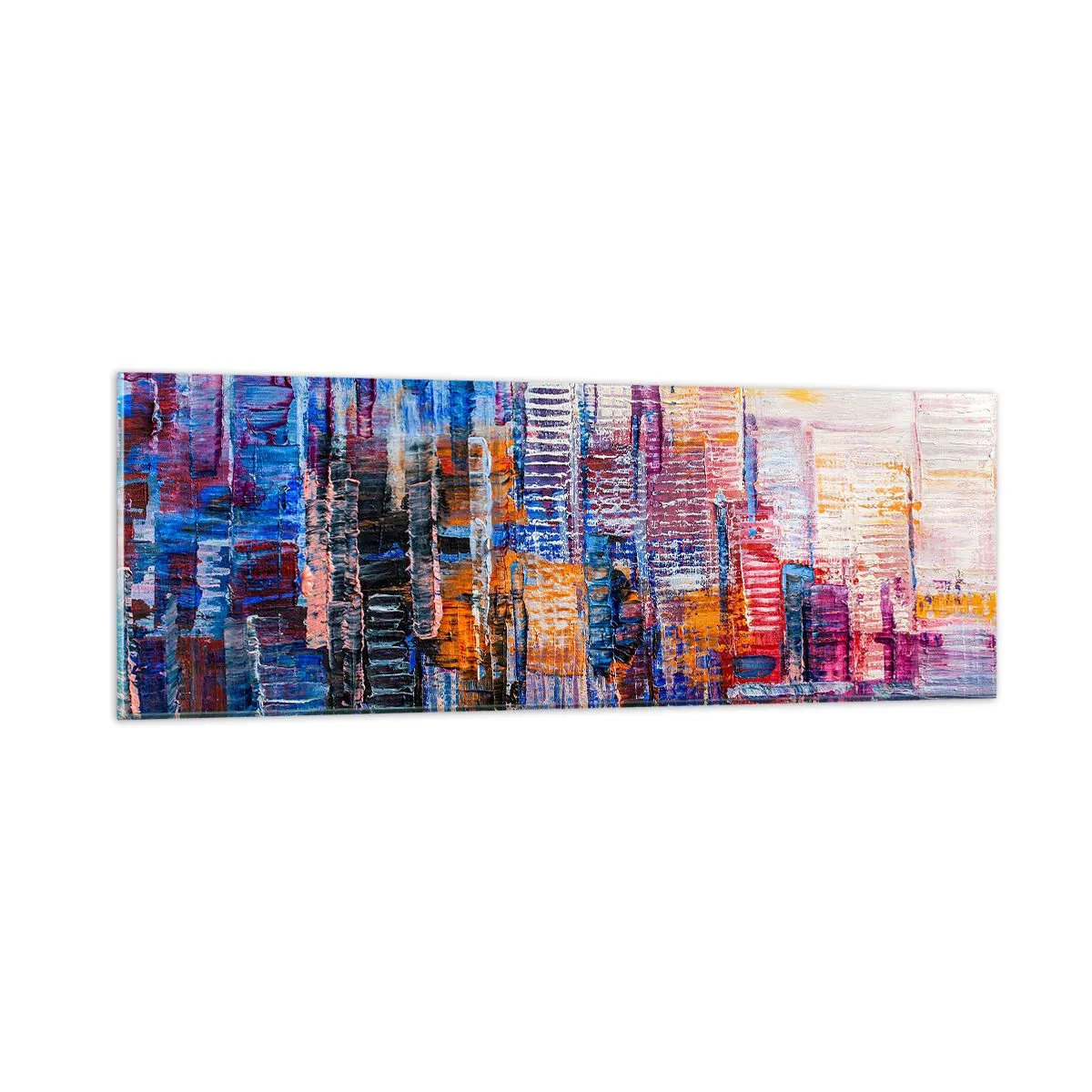 Glasbild - Bild auf glas - Fröhliche Metropole - 90x30 cm