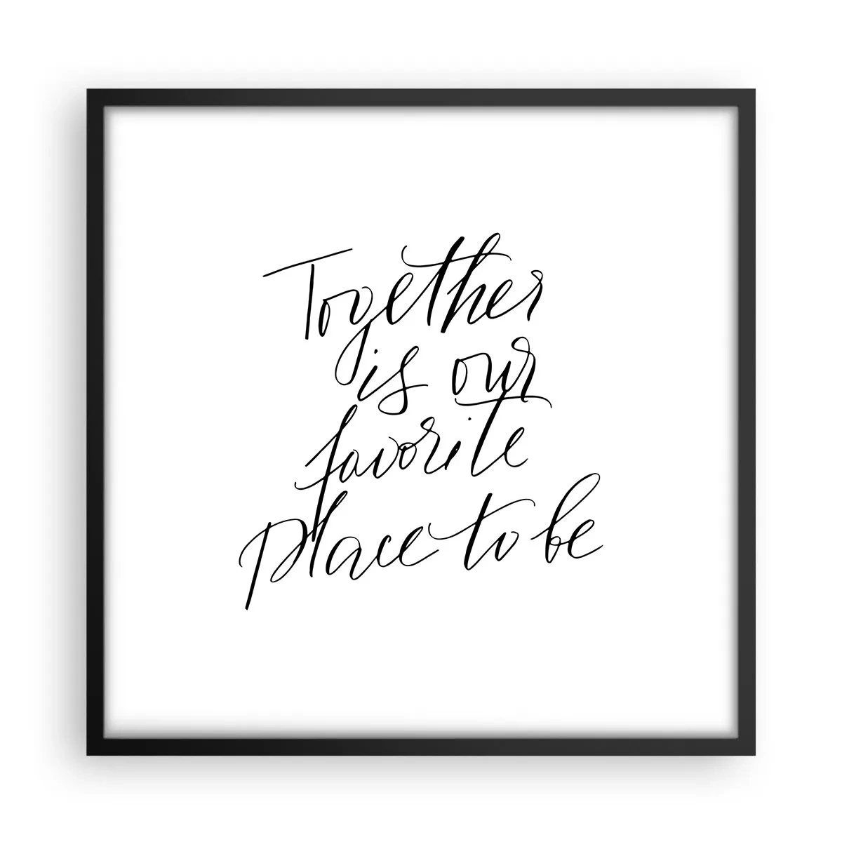 Poster in einem schwarzem Rahmen - Fühlst du das auch? - 50x50 cm