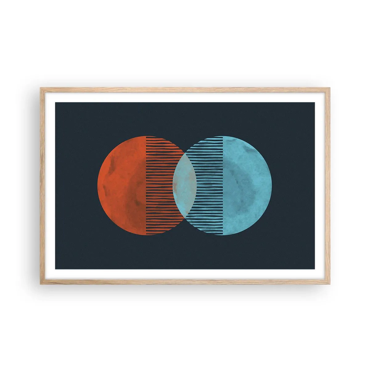 Poster in einem Rahmen aus heller Eiche - Astronomische Fantasie - 91x61 cm