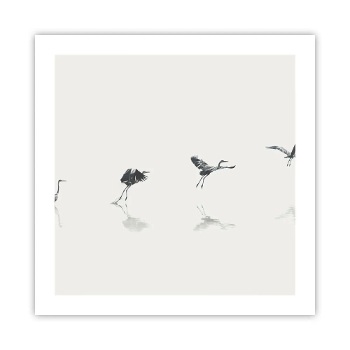 Poster - Vier einfache Schritte - 50x50 cm