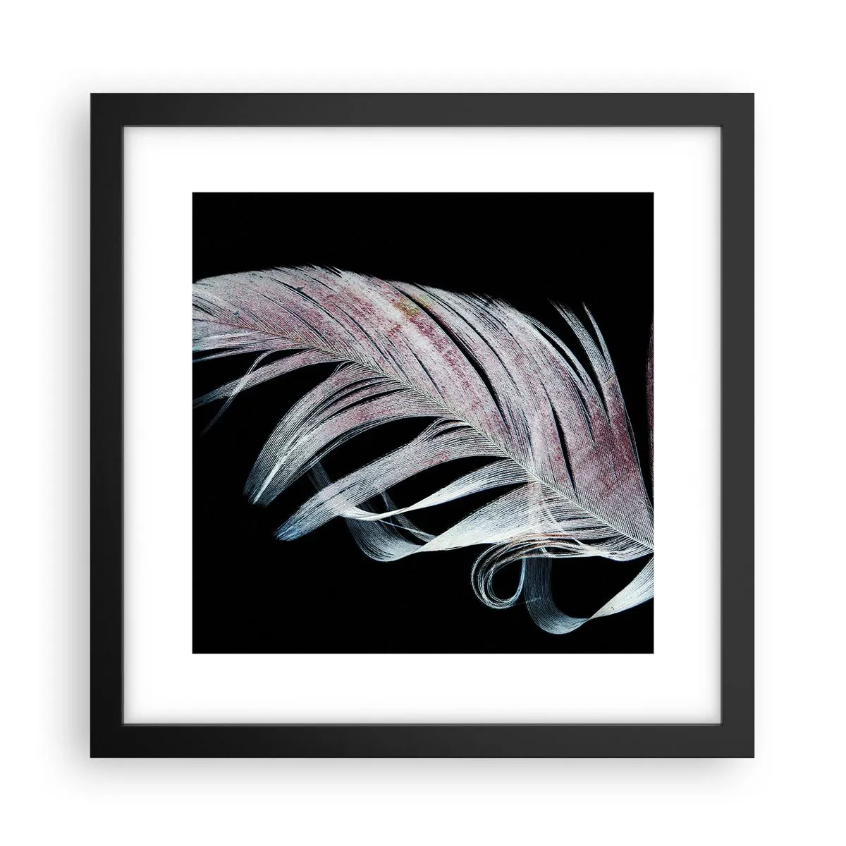 Poster in einem schwarzem Rahmen - Denke an Berührung - 30x30 cm