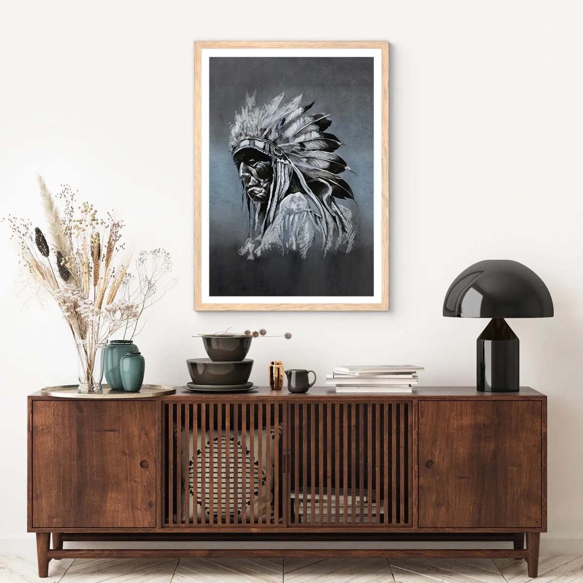 Poster in einem Rahmen aus heller Eiche - Zurück zu den Wurzeln - 50x70 cm