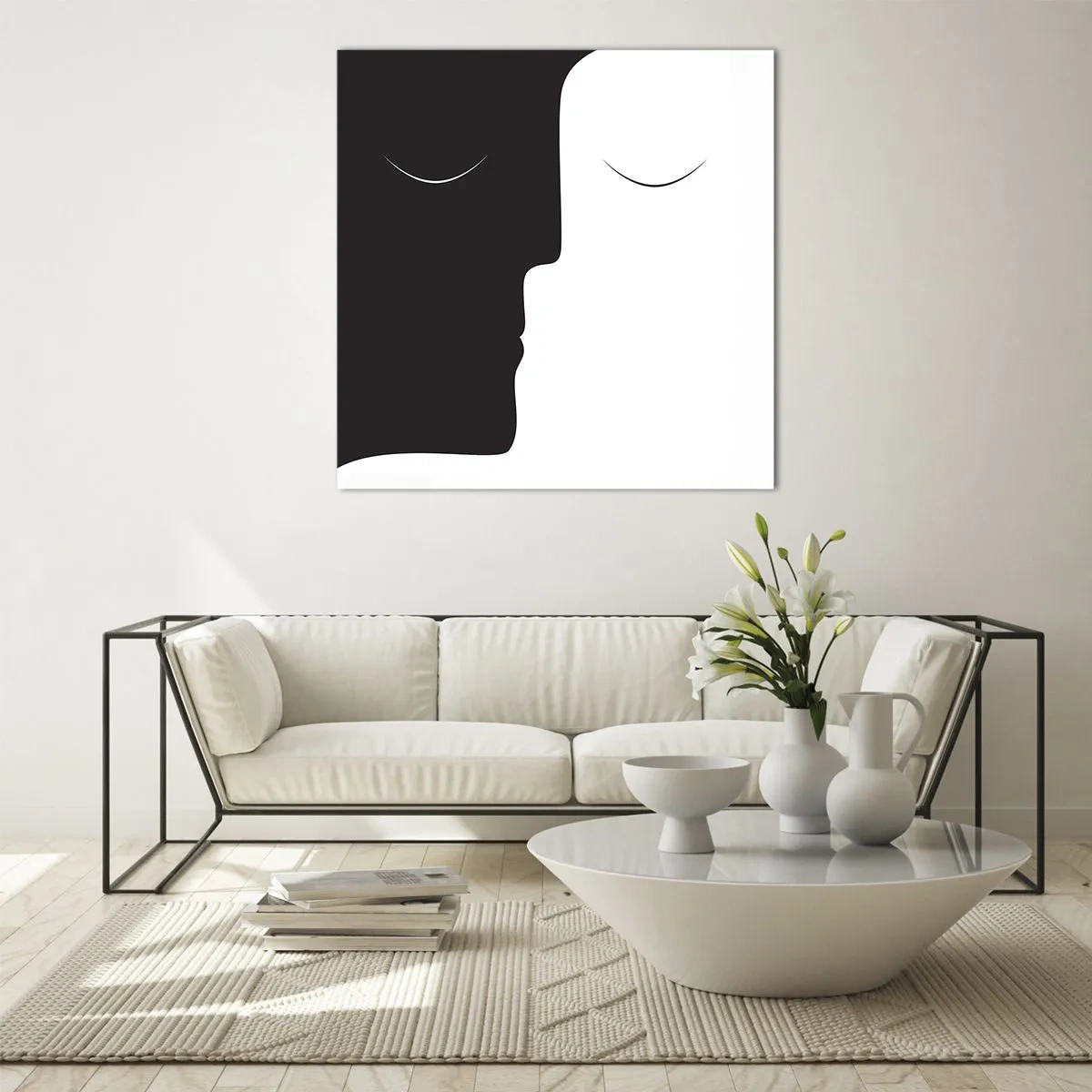 Glasbild - Bild auf glas - Einheit der Gegensätze - 40x40 cm