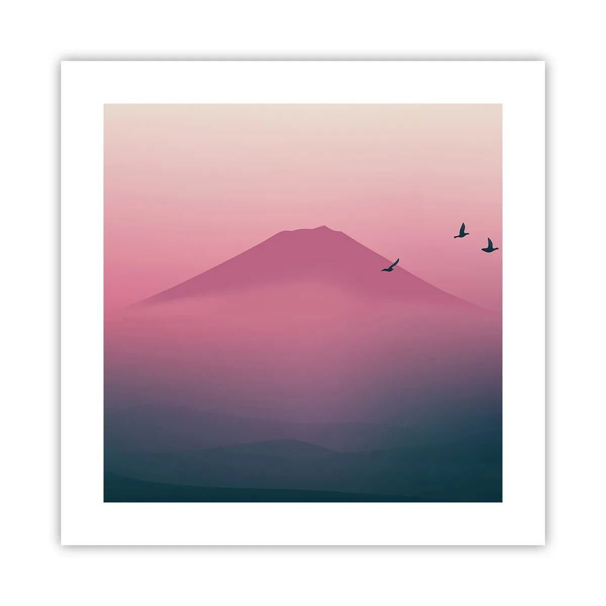 Poster - Wanderer über den Wolken - 40x40 cm