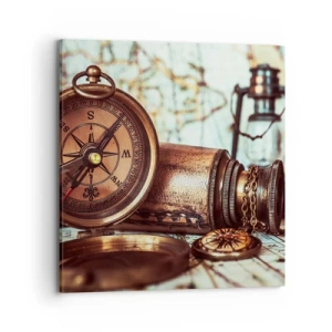 Bild auf Leinwand - Leinwandbild - Ein Piratenabenteuer in der Karibik wartet - 70x70 cm