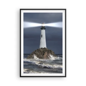 Poster in einem schwarzem Rahmen - Hier... hier... hier! - 61x91 cm