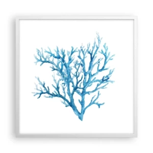 Poster in einem weißen Rahmen - Nautisches Filigran - 60x60 cm