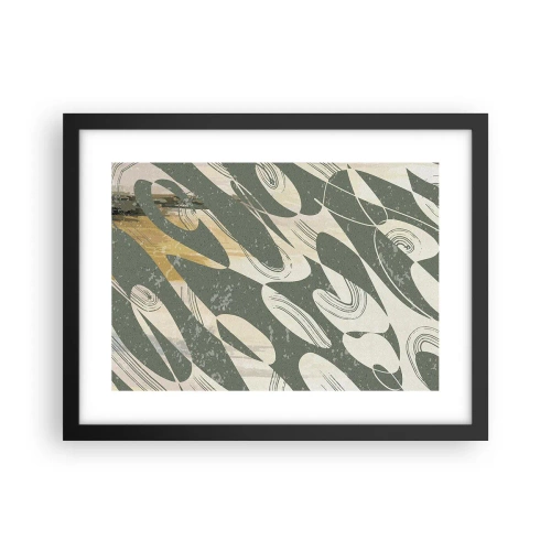 Poster in einem schwarzem Rahmen - Rhythmische Abstraktion - 40x30 cm