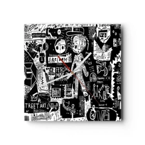 Wanduhr - Glasuhr - Spirituelle Jugend des Gesetzes und der Freude - 40x40 cm