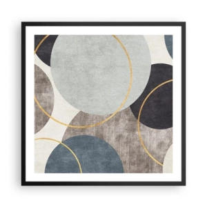 Poster in einem schwarzem Rahmen - Rad für Rad - 60x60 cm