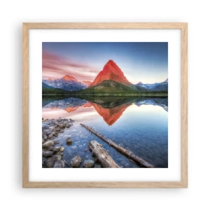 Poster in einem Rahmen aus heller Eiche - Hitze und Kälte - 40x40 cm