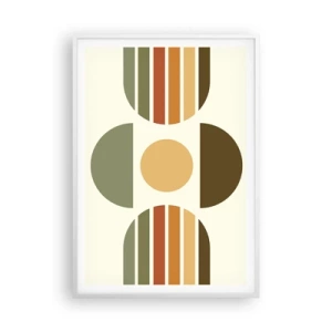 Poster in einem weißen Rahmen - In Erdtönen - 70x100 cm