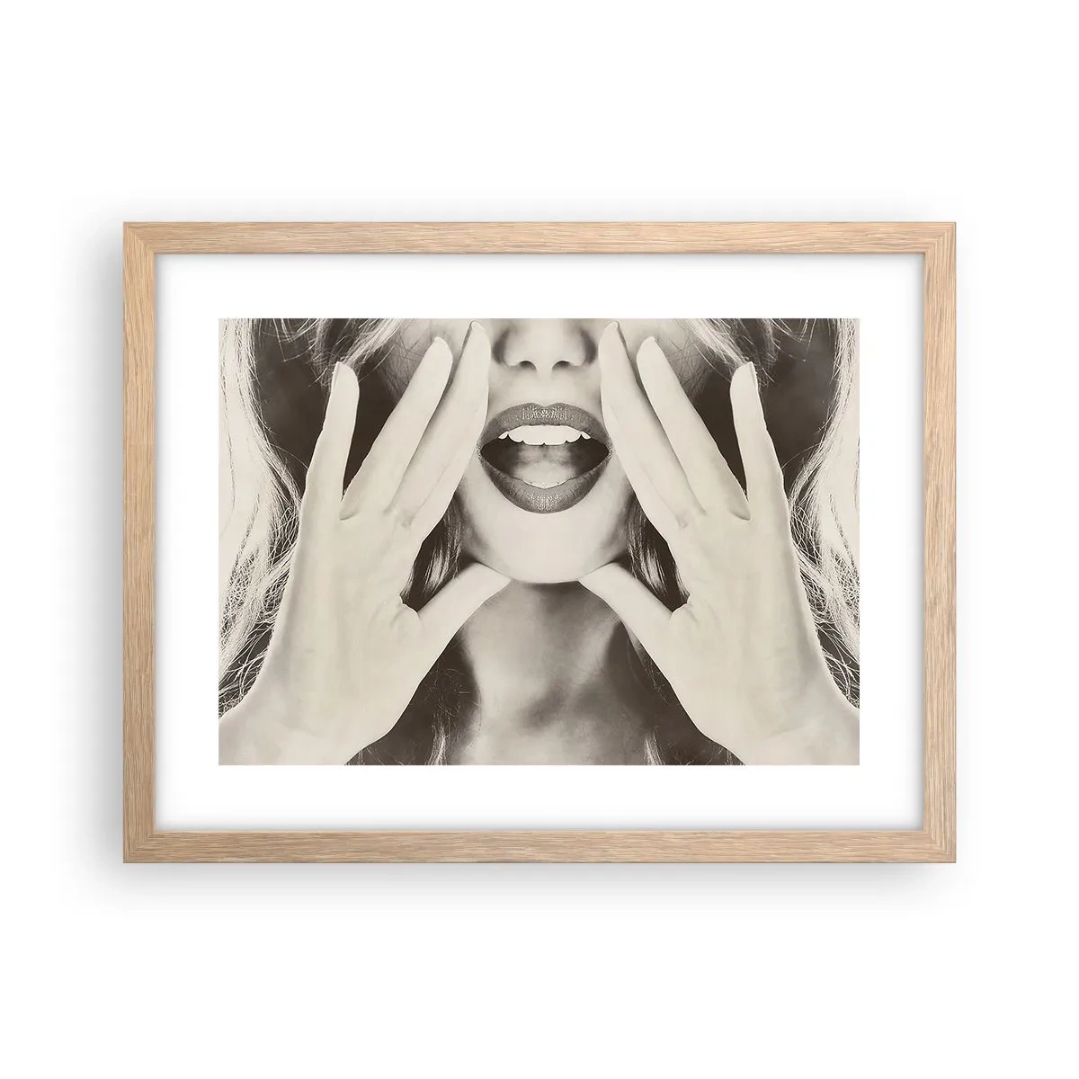 Poster in einem Rahmen aus heller Eiche - Ich komme schon! - 40x30 cm