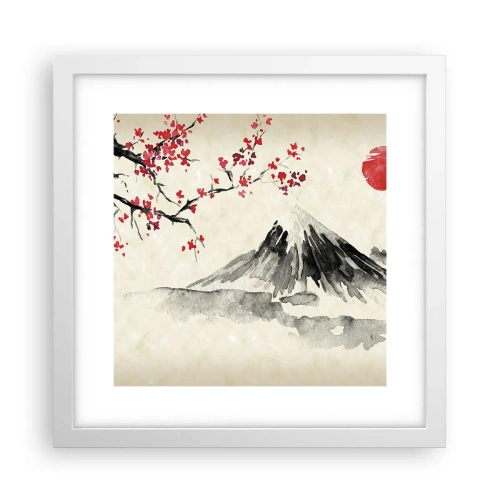 Poster in einem weißen Rahmen - Liebe Japan - 30x30 cm