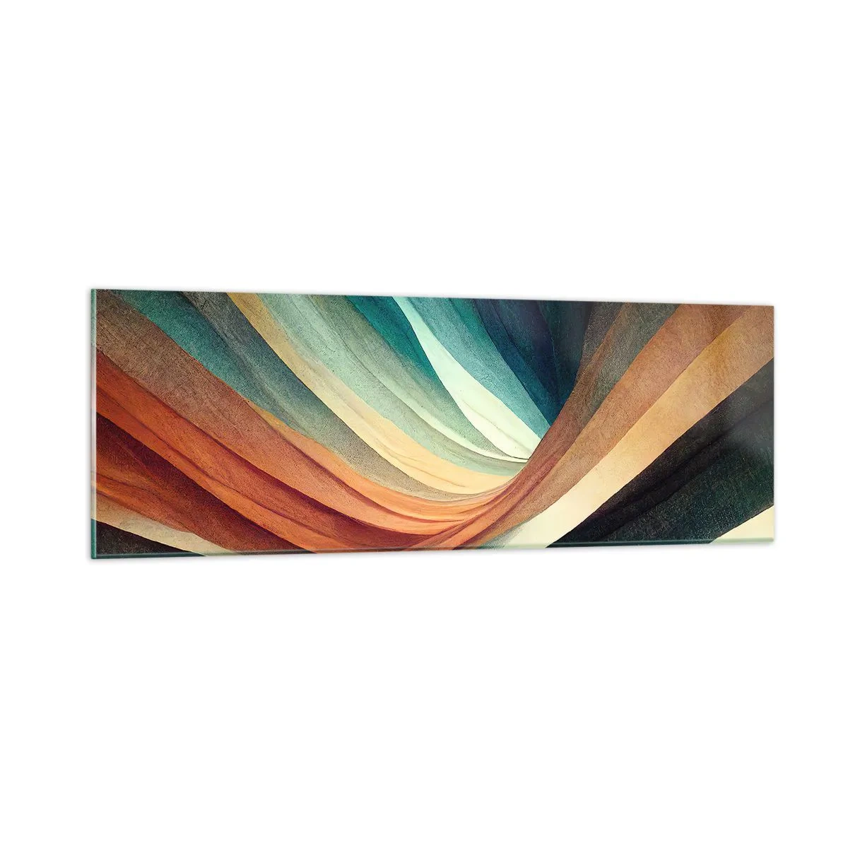 Glasbild - Bild auf glas - Aus Farben gewebt - 90x30 cm
