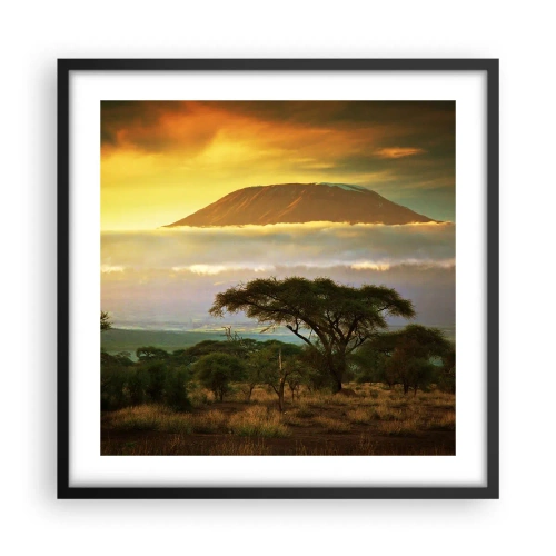 Poster in einem schwarzem Rahmen - Ein Reisetraum - 50x50 cm