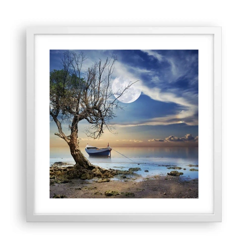 Poster in einem weißen Rahmen - Ist das das Ende oder der Anfang? - 40x40 cm