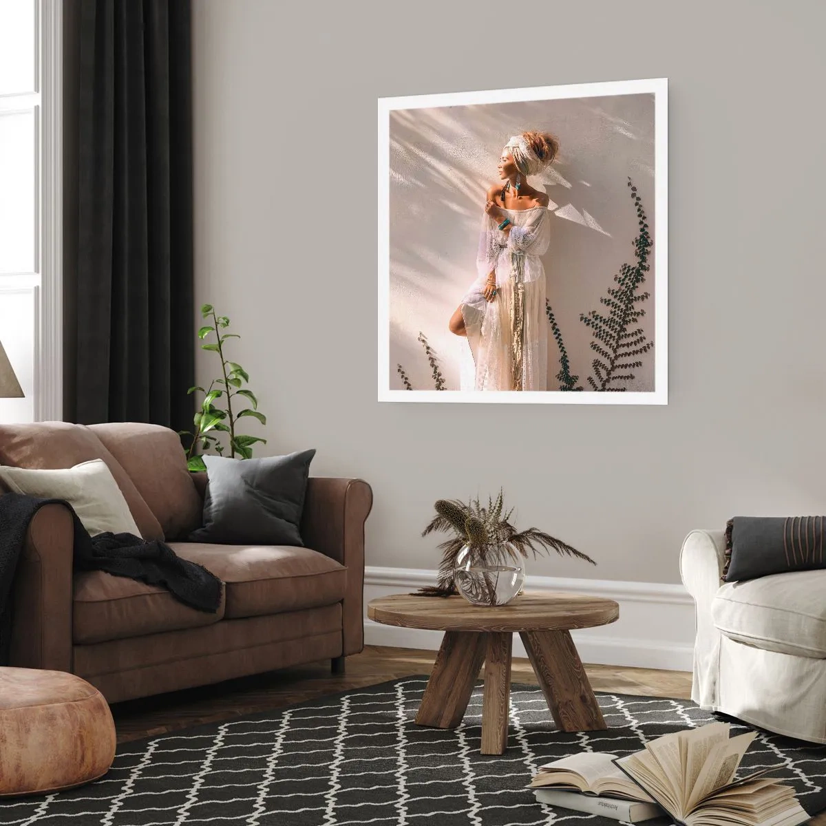 Poster - Die Sonne und das Mädchen - 50x50 cm