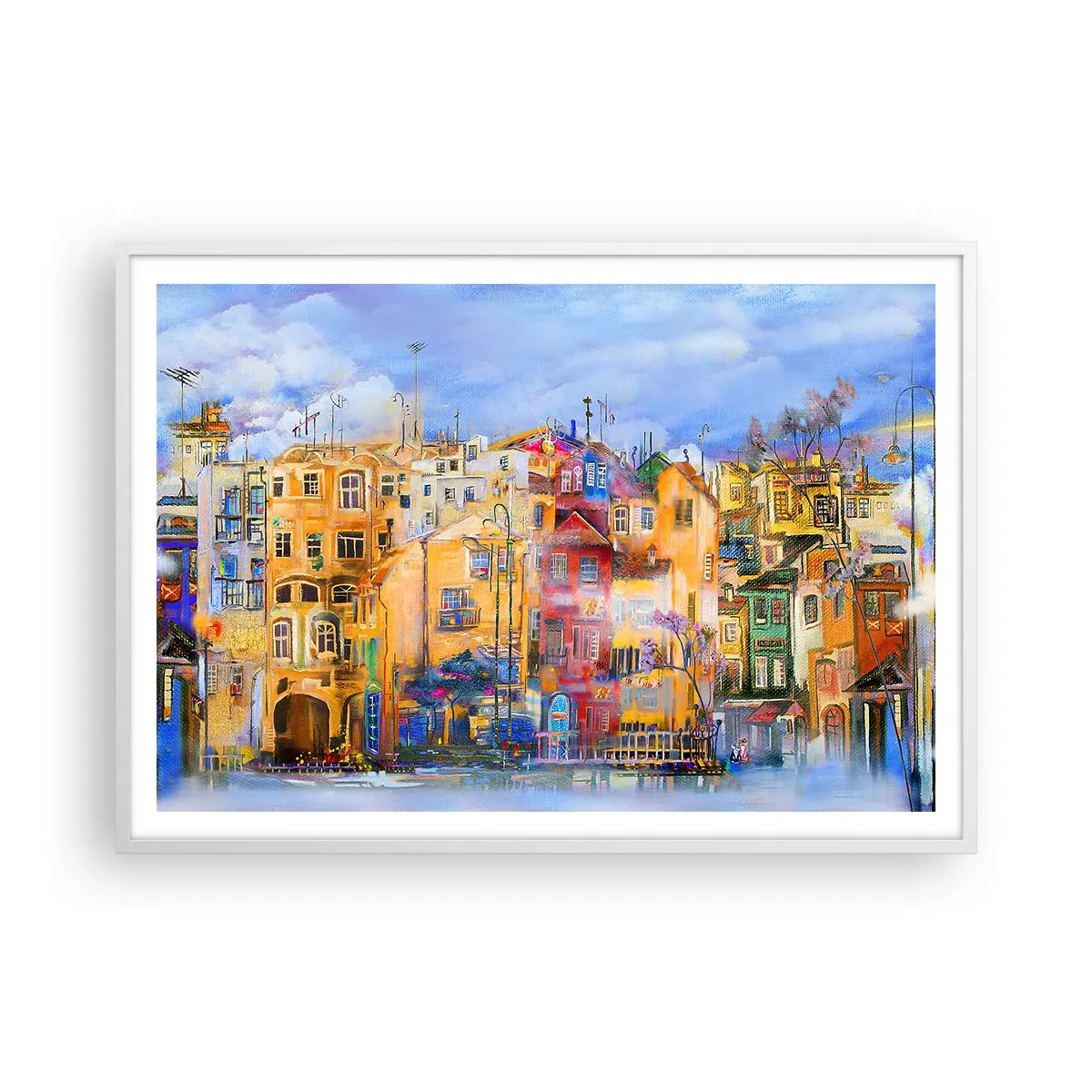 Poster in einem weißen Rahmen - Wir sind zusammen - 100x70 cm