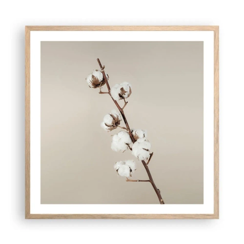 Poster in einem Rahmen aus heller Eiche - An der Quelle der Weichheit - 60x60 cm