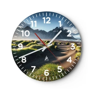 Wanduhr - Glasuhr - Harmonie der Elemente - 40x40 cm