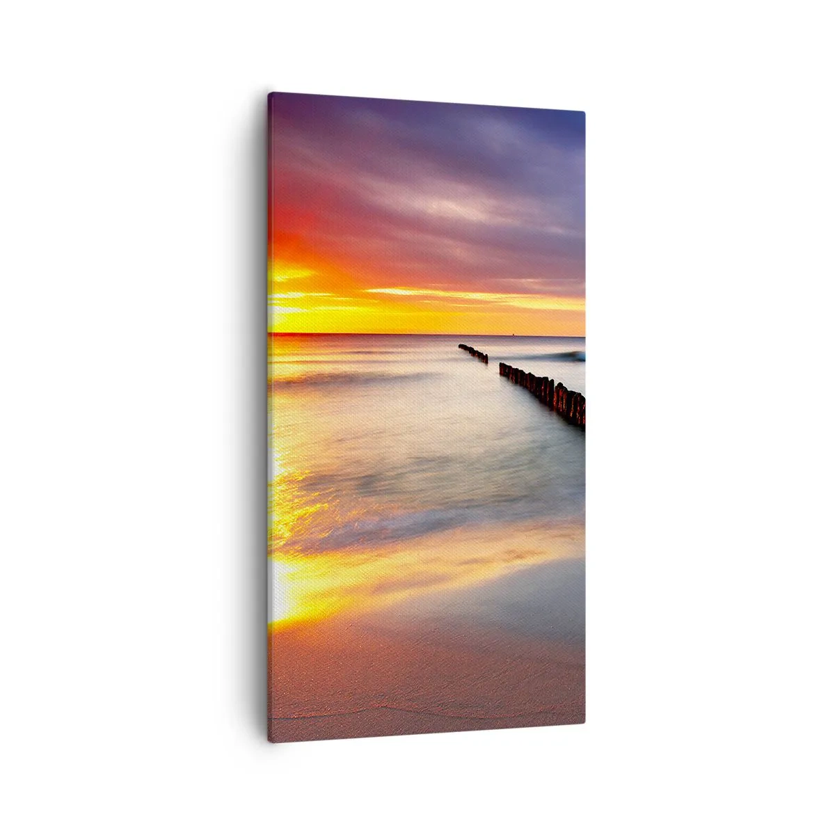 Bild auf Leinwand - Leinwandbild - Lausche der Stille - 55x100 cm