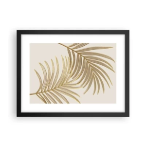 Poster in einem schwarzem Rahmen - Goldene Palme! - 40x30 cm