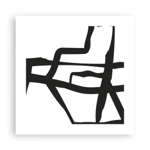 Poster - Schwarz-Weiß-Design - 40x40 cm