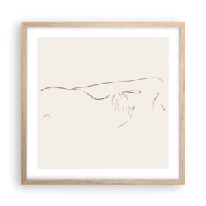 Poster in einem Rahmen aus heller Eiche - Die Form des Verlangens - 50x50 cm