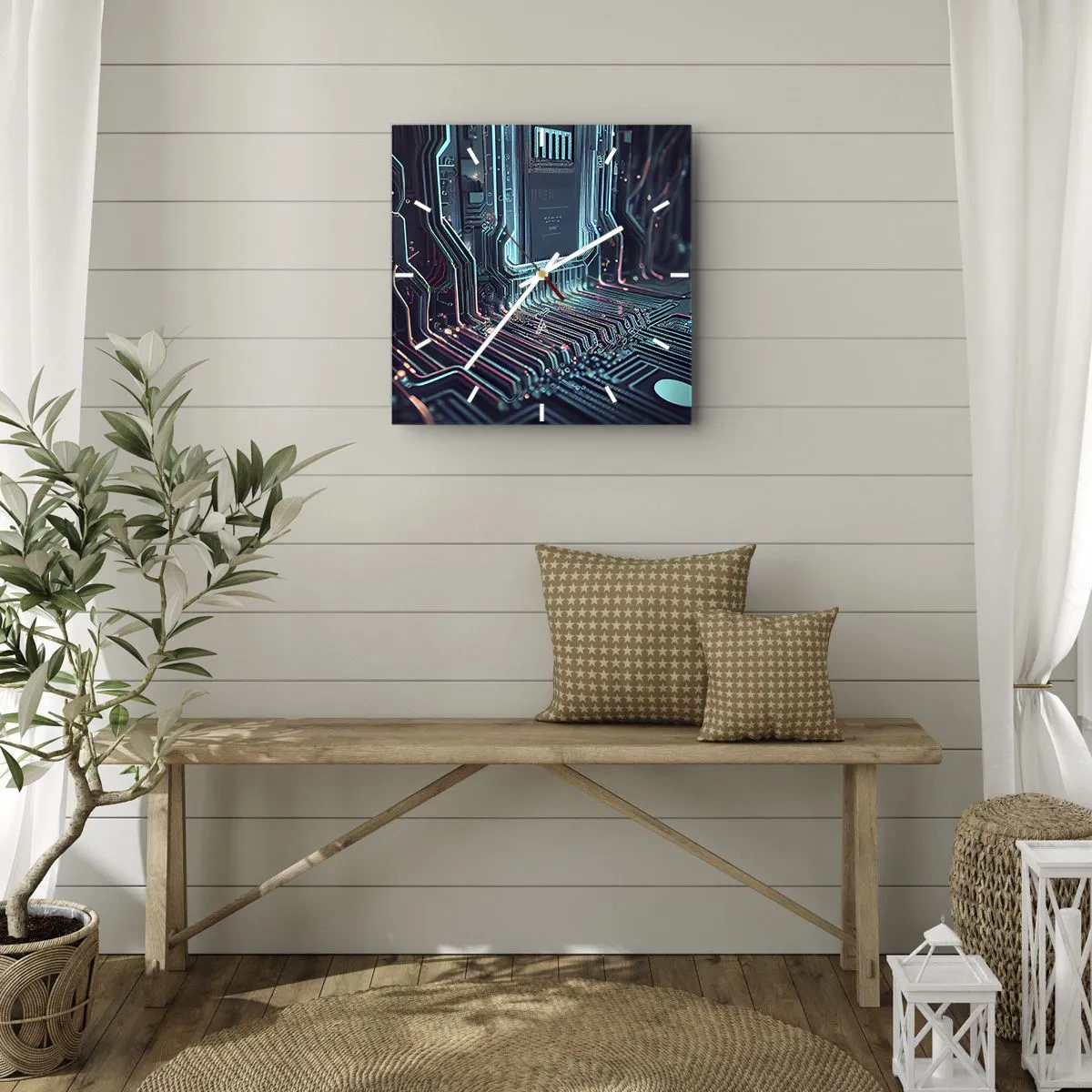 Wanduhr - Glasuhr - Ich denke nur… - 30x30 cm