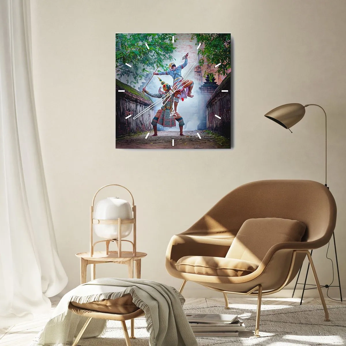 Wanduhr - Glasuhr - Der Tanz ist umwerfend schön - 40x40 cm