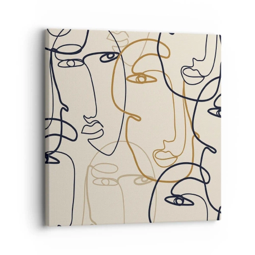 Bild auf Leinwand - Leinwandbild - Das Porträt wird multipliziert - 30x30 cm