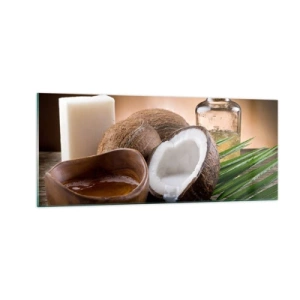 Glasbild - Bild auf glas - Gesundheit von tropischen Inseln - 100x40 cm