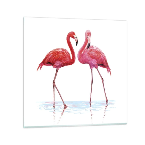 Glasbild - Bild auf glas - Rosa randez-vous - 50x50 cm