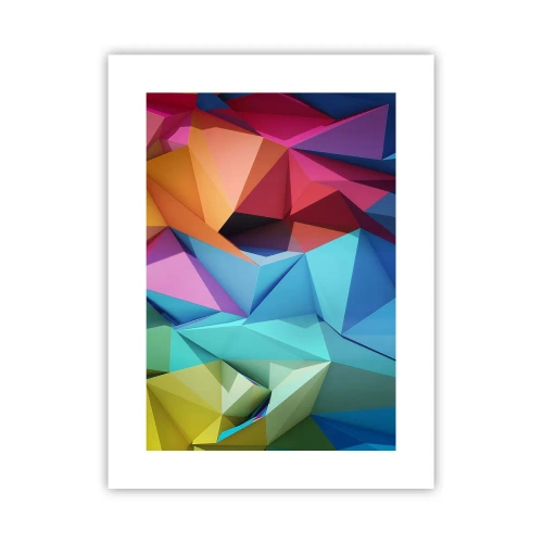 Poster - Regenbogen-Origami - 30x40 cm