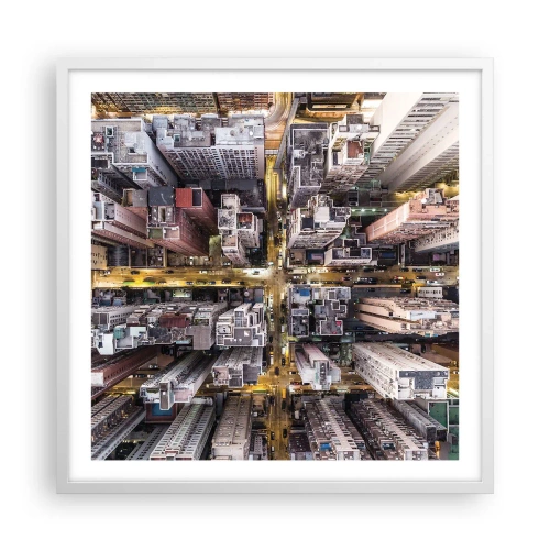 Poster in einem weißen Rahmen - Grüße aus Hongkong - 60x60 cm
