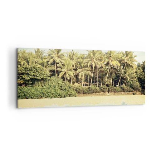 Bild auf Leinwand - Leinwandbild - Wie wäre es hier? - 100x40 cm