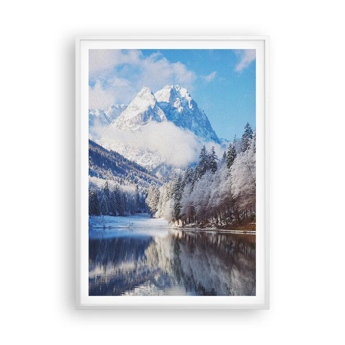 Poster in einem weißen Rahmen - Schneefang - 70x100 cm